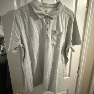 Carhartt Men's Light Gray Polo Shirt